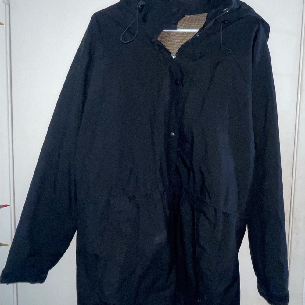 Black rain coat